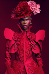 Valentine's Day high fashion. Created using ai generative. 