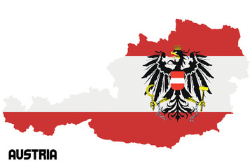 Print Ready illustration of Flag of Austria