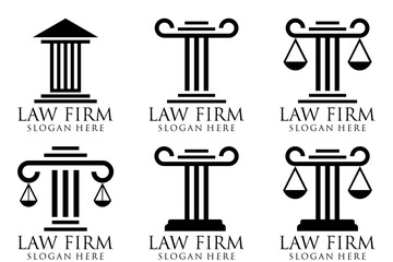Justice law firm logo , black, white background, firm, law, icon justice, Premium Vector