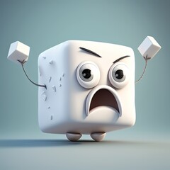 Angry Cartoon Sugar Character (Generative AI)