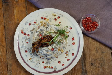 Pancake with mushrooms