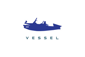 Cargo Ship Logo with Modern Concept