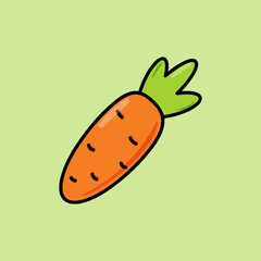 Orange carrot healthy food line icon