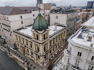 Zdjęcia przedstawiają koniec remontu starego budynku hotelu w Łodzi © rozentuzjazmowany