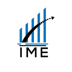 IME letter logo. IME blue image on white background. IME vector logo design for entrepreneur and business. IME best icon.	
