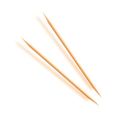 Toothpicks. hygiene and health on toothpicks white background. Vector.
