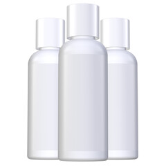 Realistic 3D anti aging cream bottle with box rendering on white background