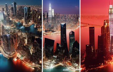 Illustrative image of New York and Singapore - the most expensive cities in the world - Powered by Adobe