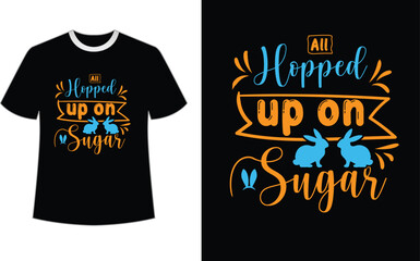 Lettering Easter Day T-shirt Design Template
