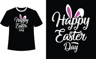 Lettering Easter Day T-shirt Design Template
