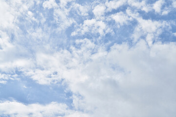 Beatiful blue sky with clouds on a sunny day