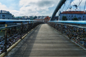 Father Bernatek’s Bridge (Kładka Ojca Bernatka). Pedestrian and bicycle bridge over the Vistula...