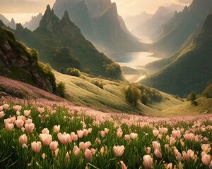  landscapes with flowers 