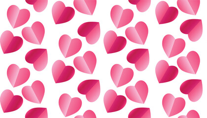 Cute modern hearts seamless pattern, lovely romantic background, great for Valentine's Day, Mother's Day, wedding card, web banner Vector illustration of Love	
