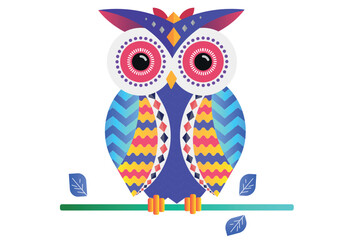 owl illustration on a white background