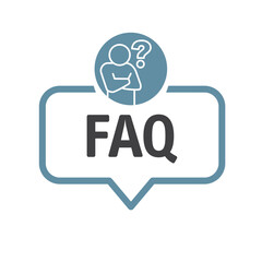 FAQ - speech bubble frequently ask questions vector illustration