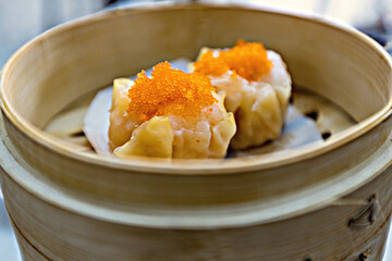 Dim Sum dumplings close up