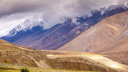 Scenery In leh Ladakh India, road and mountain during sunny day.