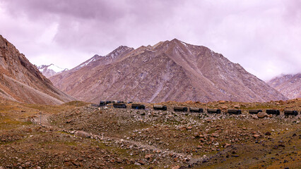 Scenery In leh Ladakh India, road and mountain during sunny day.