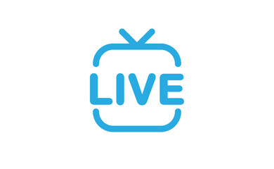 Live streaming in social media icon. Online stream symbol on digital platforms.