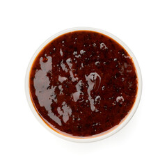 Sauce bowl isolated on a white background. Top view. Clipping path included