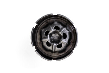 Motorcycle clutch isolated on white background.