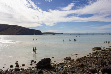 People walking in the beach