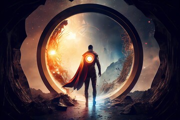 A super hero on a strange planet, Generative AI