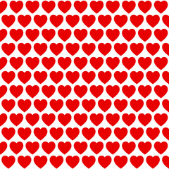 Seamless pattern red hearts love vector for Valentine's day background.