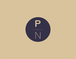 RN letter modern elegant logo design vector images