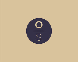 OS letter modern elegant logo design vector images