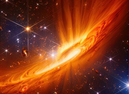 Alpha Cephei, Star, Suspected variable star, Space Art. Generative AI.