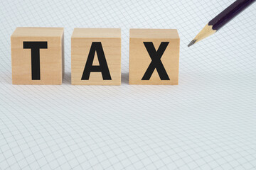 Tax on chart paper with black pencil