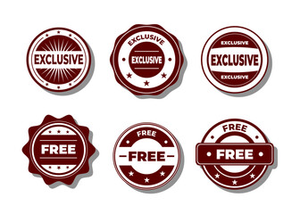 Obraz premium Set of badge or logo banner design element collection vector