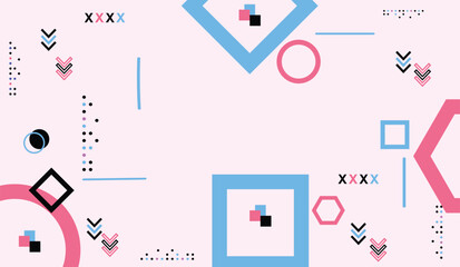 Set of 100 geometric shapes. Memphis design, retro element for web, vintage, advertising, commercial banner, poster, flyer, billboard, sale. Trendy collection of halftone vector geometric shapes.