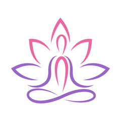 Fototapeta na wymiar Yoga logo icon design