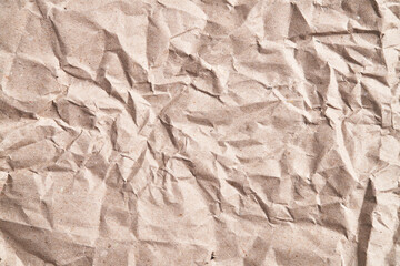  Brown crumpled paper texture background