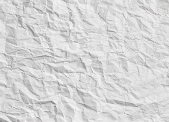  White crumpled paper texture background