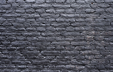 Texture of a black brick wall