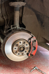 braking system of a car of the disc type