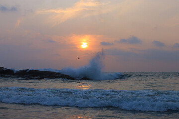 sunset over the sea