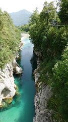 Soca bei Kobarid im Triglav Nationalpark in Slowenien