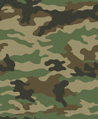 Fototapeta premium Army camo vector seamless pattern for print, military uniform.