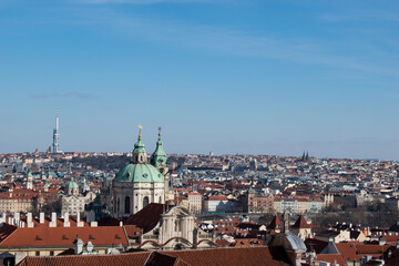 Naklejka na ściany i meble Mala Strana (Lesser Town of Prague) and Prague Castle. Prague, Czech Republic