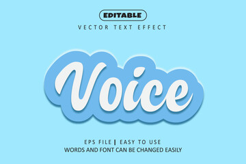 Voice text effect style