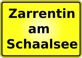 Stadteingangsschild Deutschland Stadt Zarrentin am Schaalsee