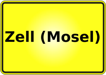 Stadteingangsschild Deutschland Stadt Zell (Mosel)