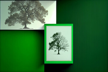 Irish Oak Trees in a Green Room