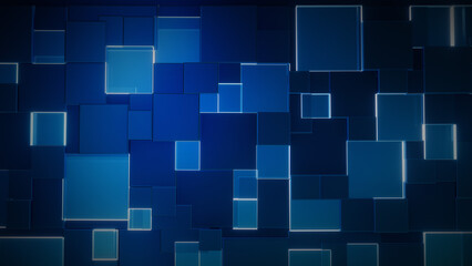  technology background blue light pixel box