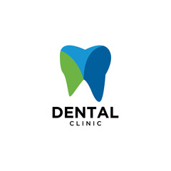 Dental Clinic Tooth logo design abstract vector Template linear style. Dentist stomatology doctor doctor Logotype concept icon.